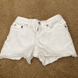 See little girls true religion short jeans raw hem size 6
